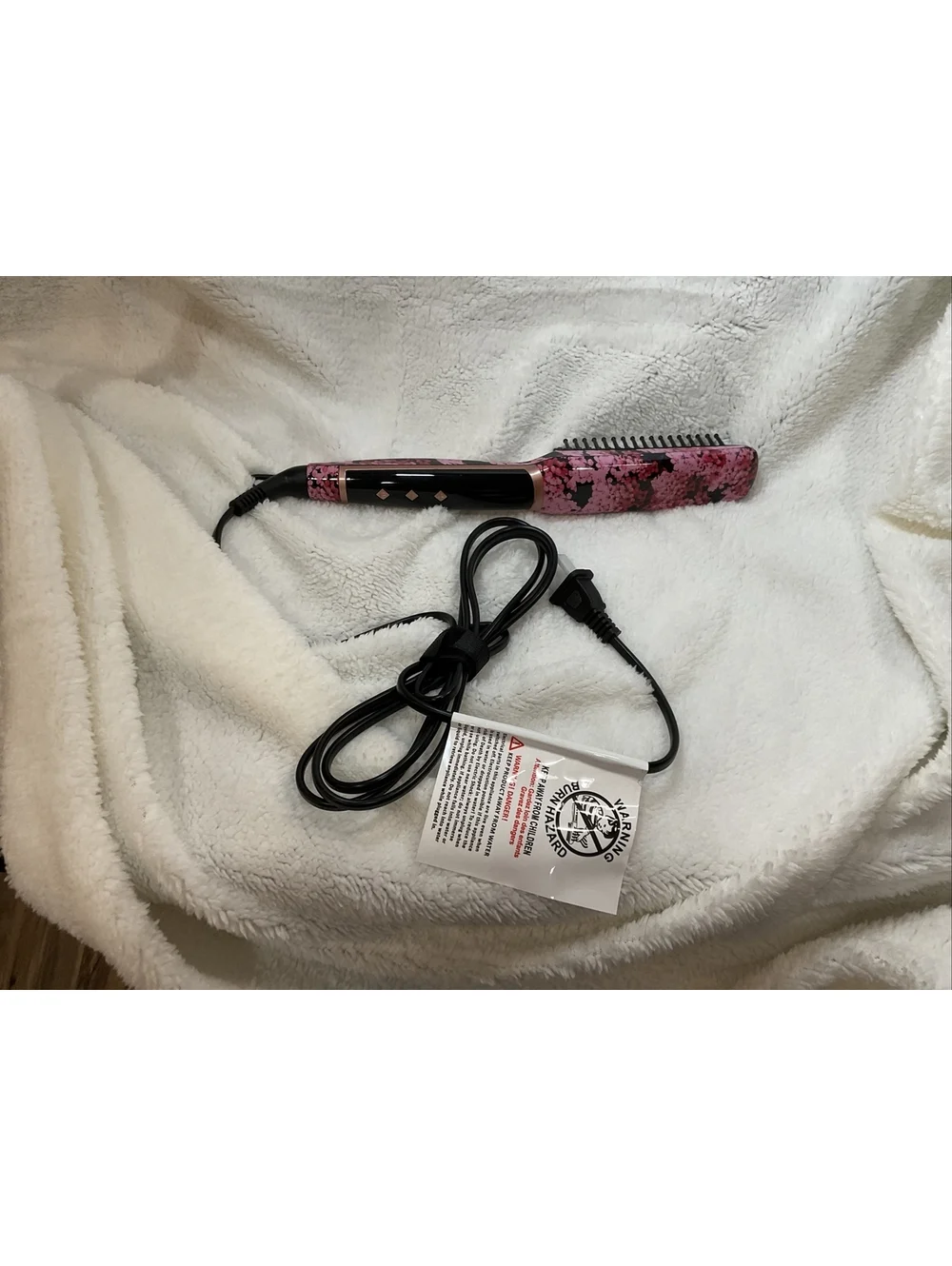 NIB Calista TrainglPro Heated Detailer Brush in Black And Rose Gold-NEW